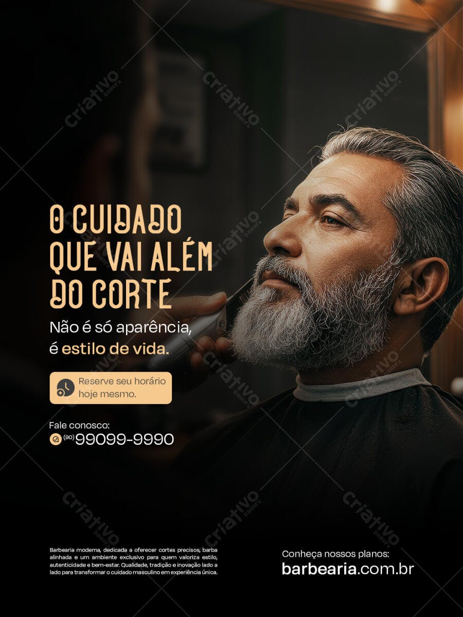 Flyer para Barbearia PSD Editável