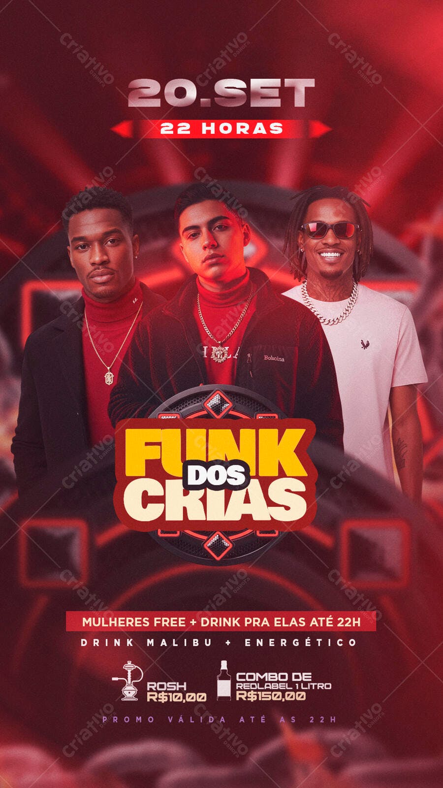 Flyer Festa Funk dos Crias PSD Editável