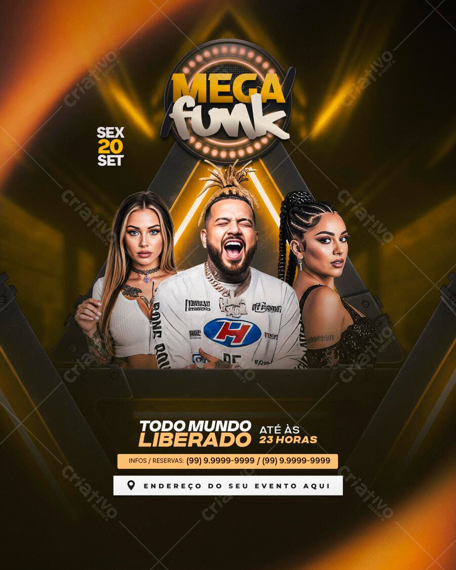 Flyer Festa Funk PSD Editável