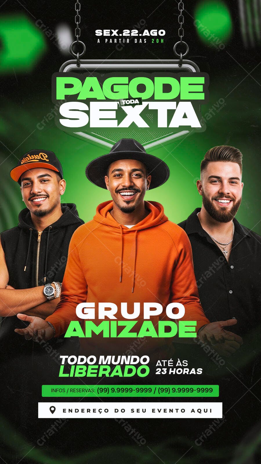 Flyer Pagode Sexta PSD Editável