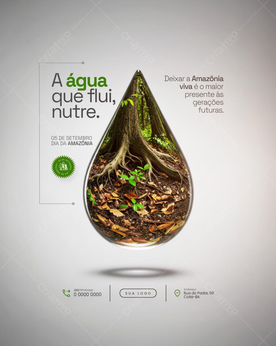 Flyer Dia da Amazônia PSD Editável