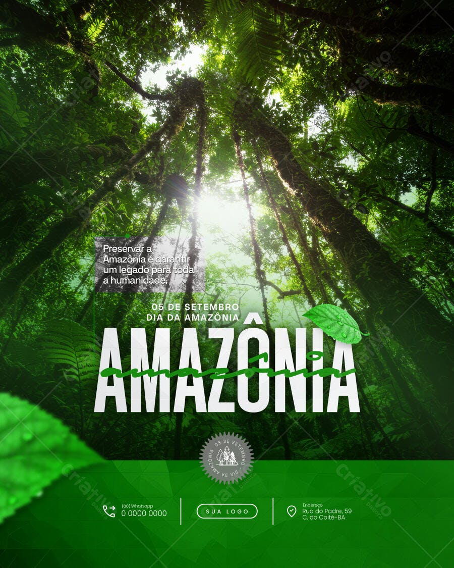 Post para o Dia da Amazônia PSD Editável