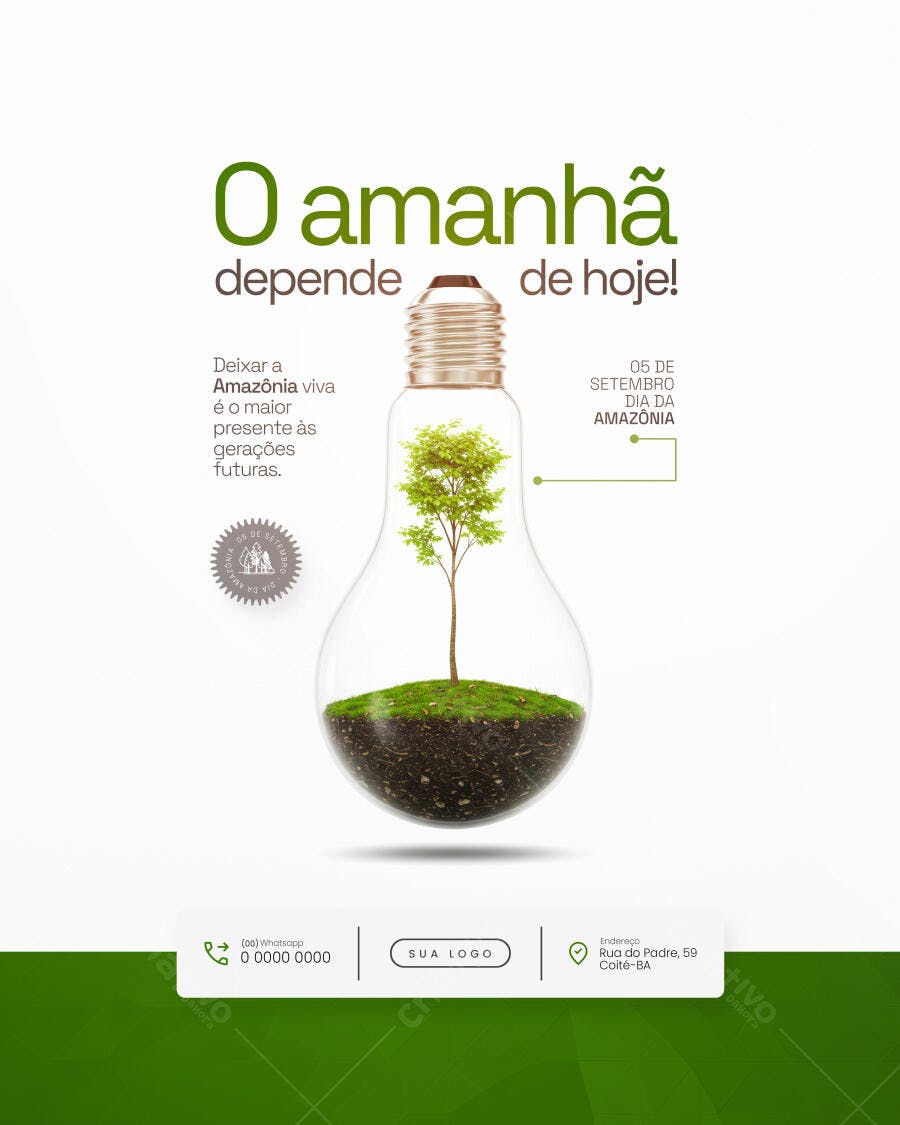 Post para o Dia da Amazônia PSD Editável