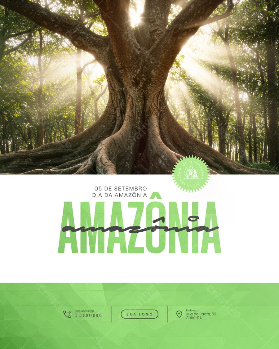 Flyer Dia da Amazônia PSD Editável