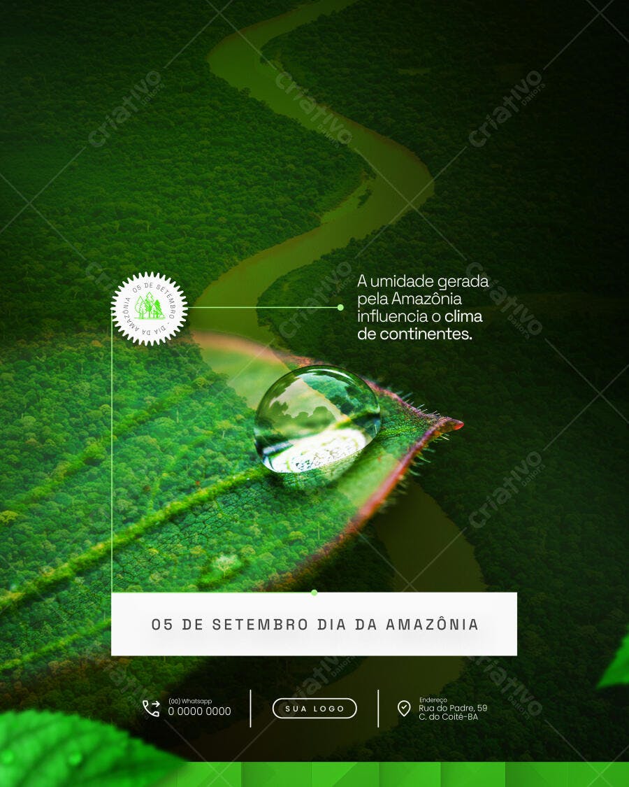 Post para o Dia da Amazônia PSD Editável