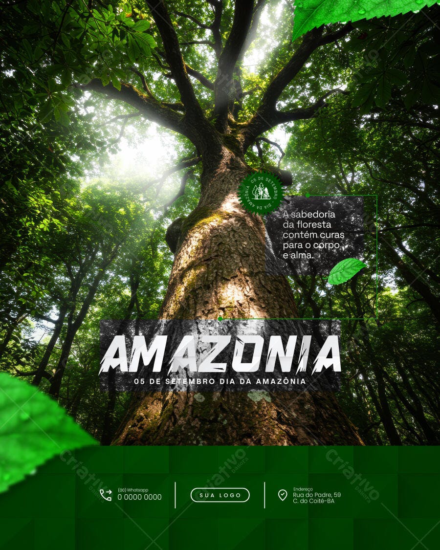 Post para o Dia da Amazônia PSD Editável