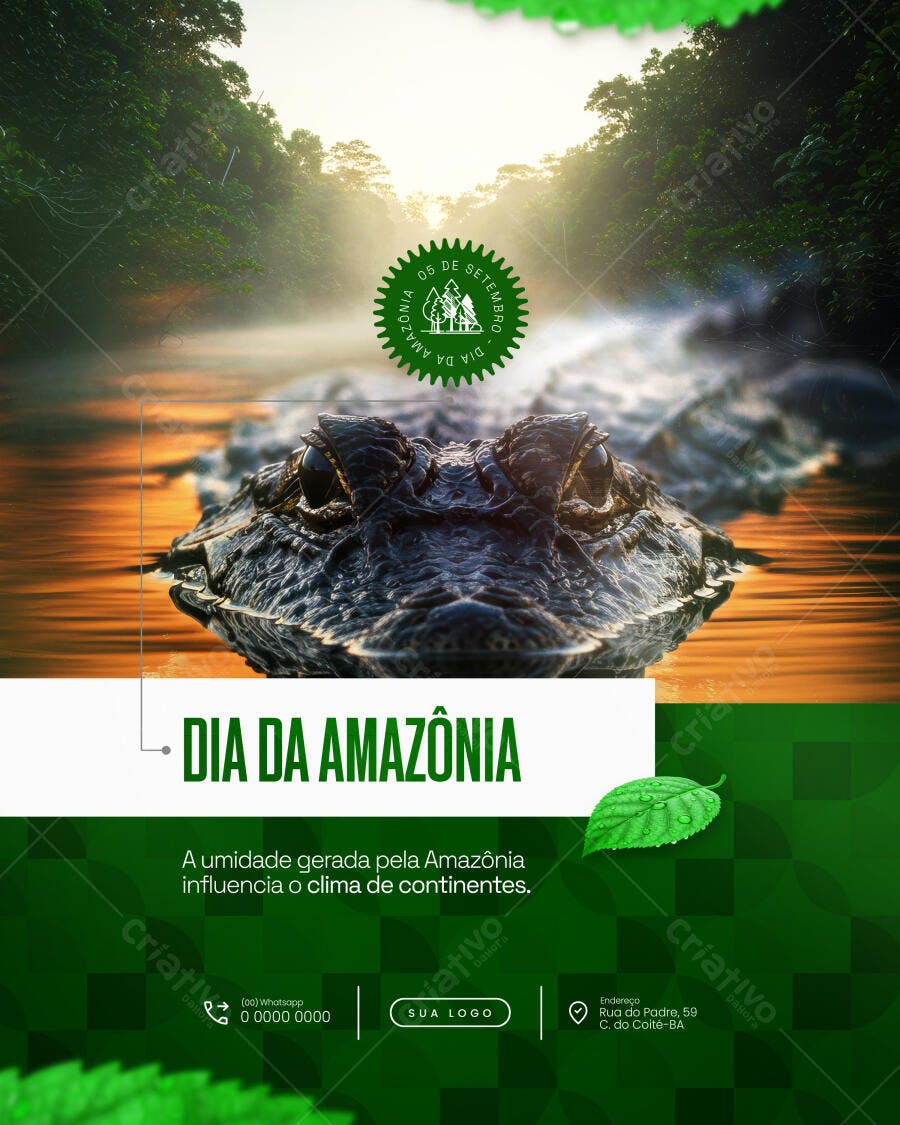 Flyer Dia da Amazônia PSD Editável