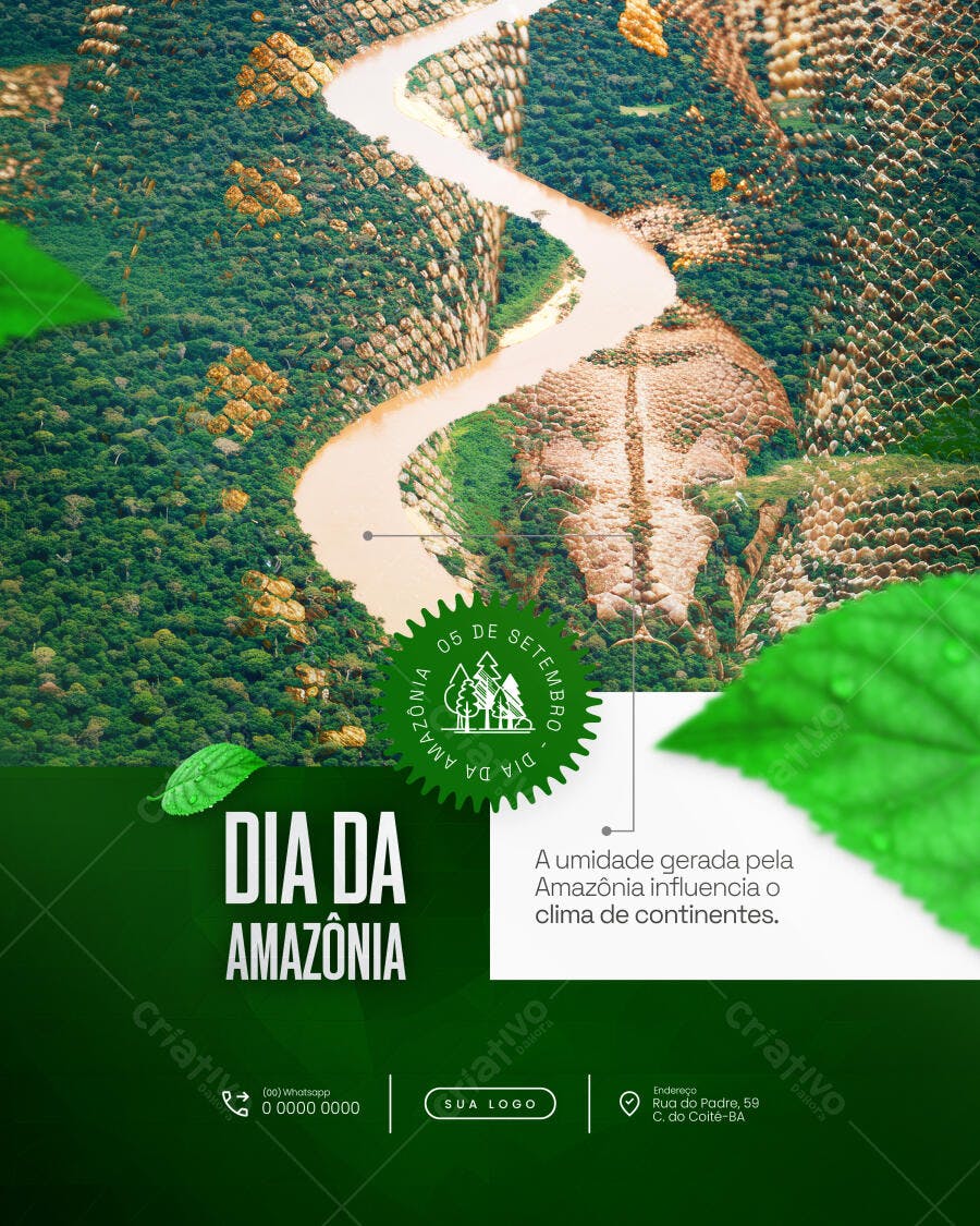 Post para o Dia da Amazônia PSD Editável