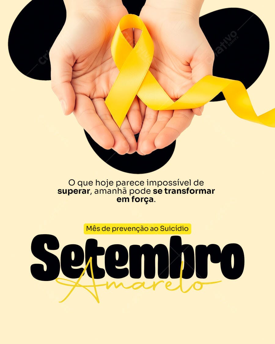 Flyer Setembro Amarelo PSD Editável