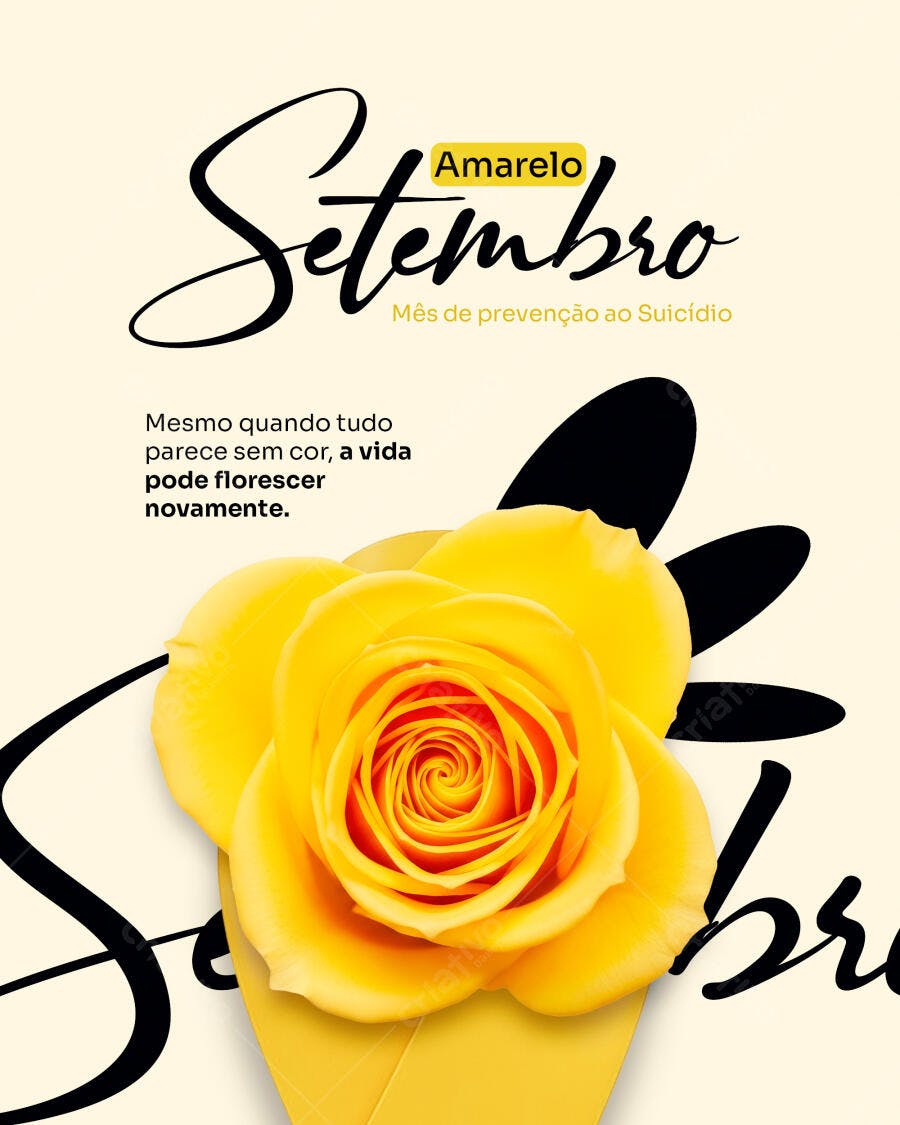 Flyer Setembro Amarelo PSD Editável
