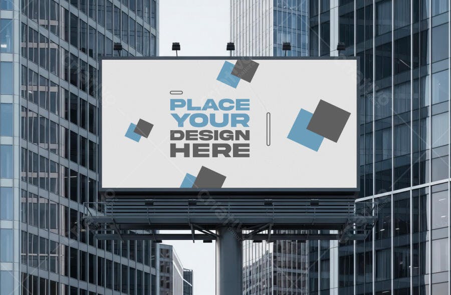 Mockup de Outdoor Moderno em Cenário Urbano