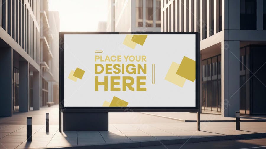 Mockup de Outdoor Moderno em Cenário Urbano