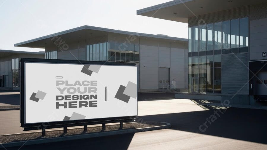 Mockup de Outdoor em Prédio Moderno