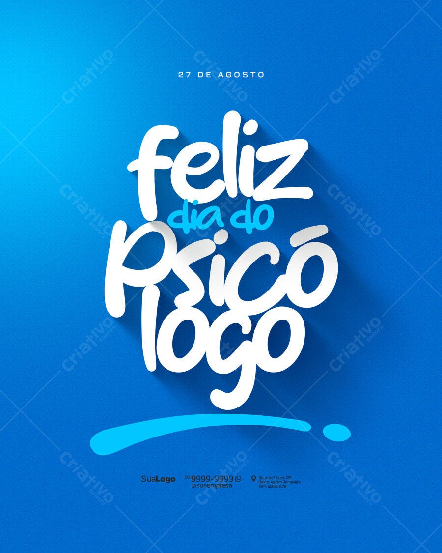 Flyer Dia do Psicólogo PSD Editável