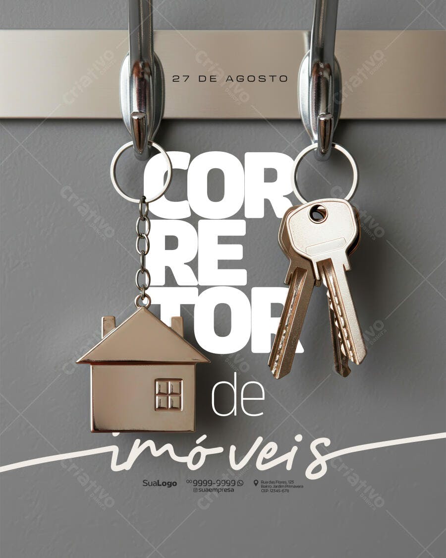 Flyer para Corretor de Imóveis PSD Editável