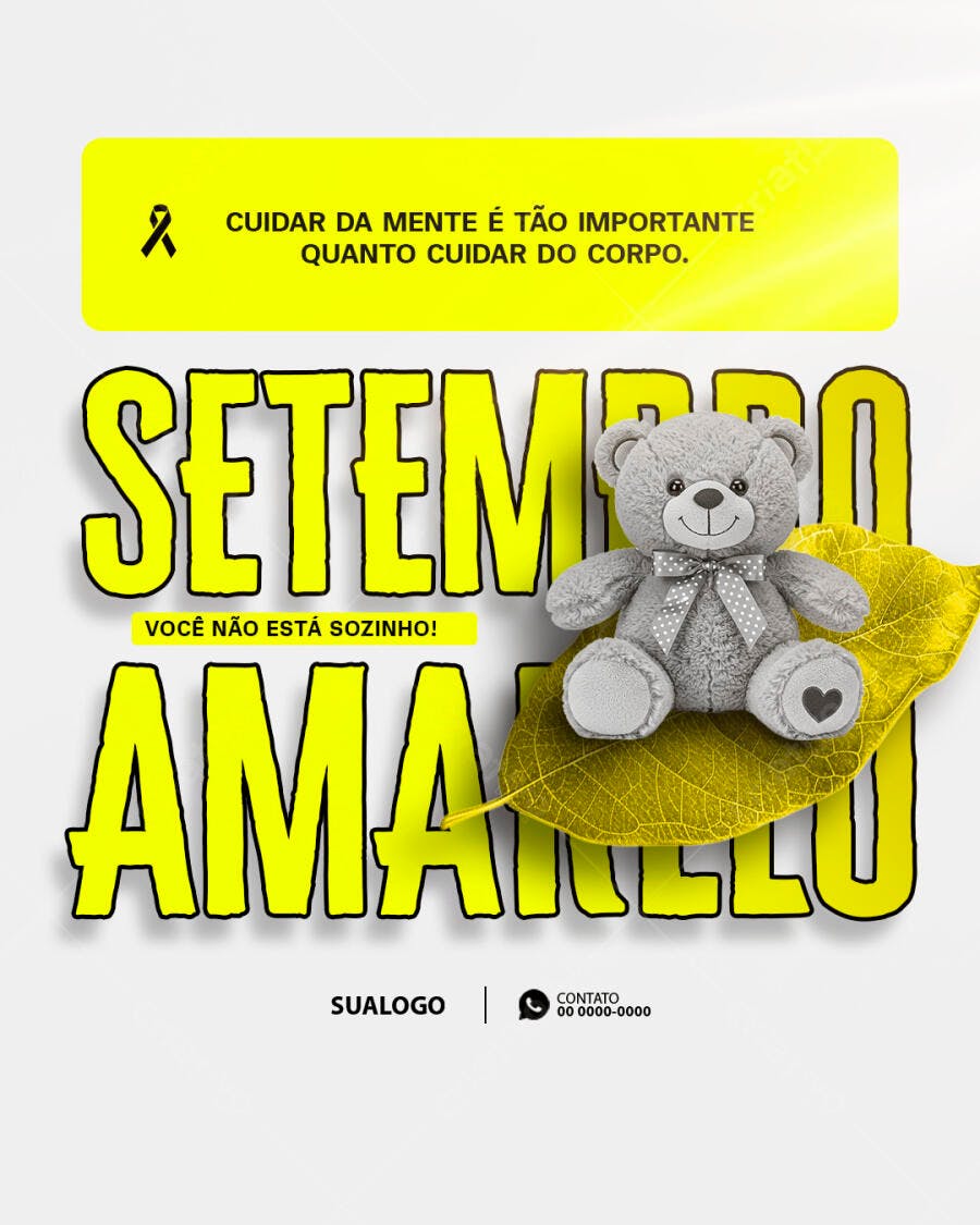 Post Setembro Amarelo PSD Editável