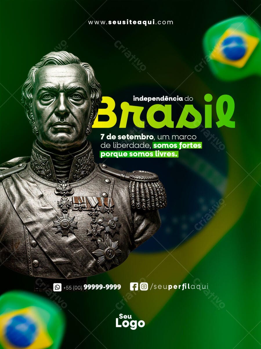Flyer Independência do Brasil PSD Editável