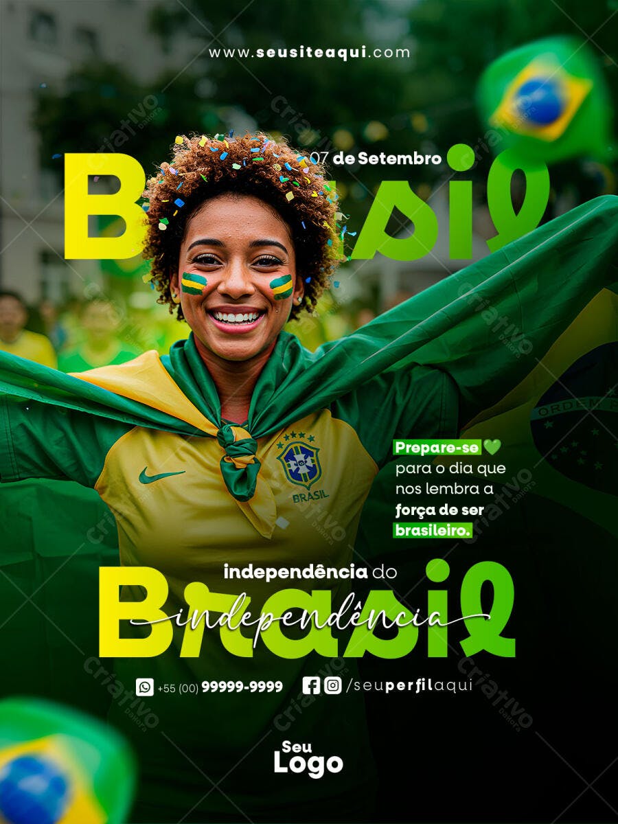 Flyer para 7 de Setembro PSD Editável