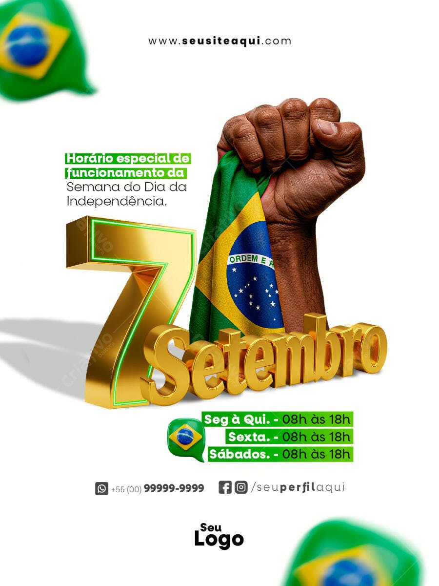 Flyer para Semana da Independência PSD Editável