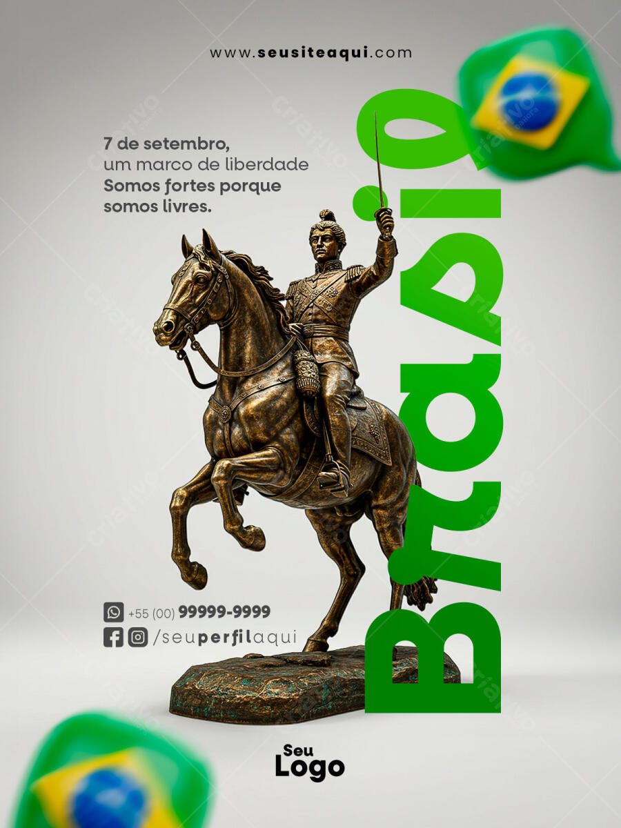Flyer 7 de Setembro Independência PSD Editável