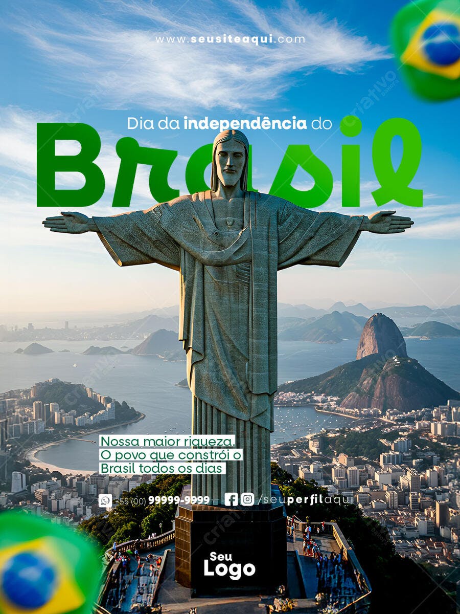 Flyer Dia da Independência do Brasil PSD Editável