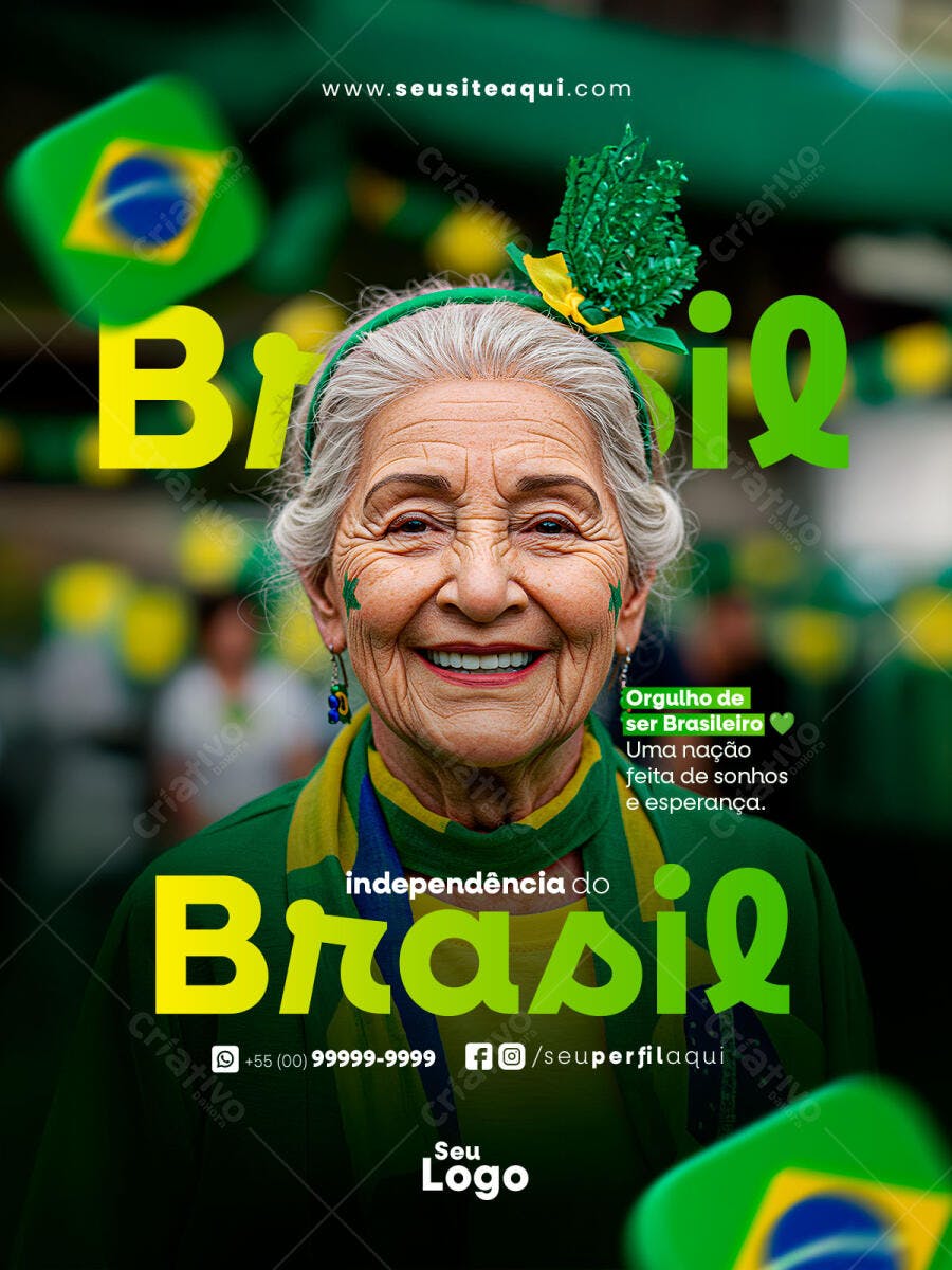 Flyer Independência do Brasil PSD Editável