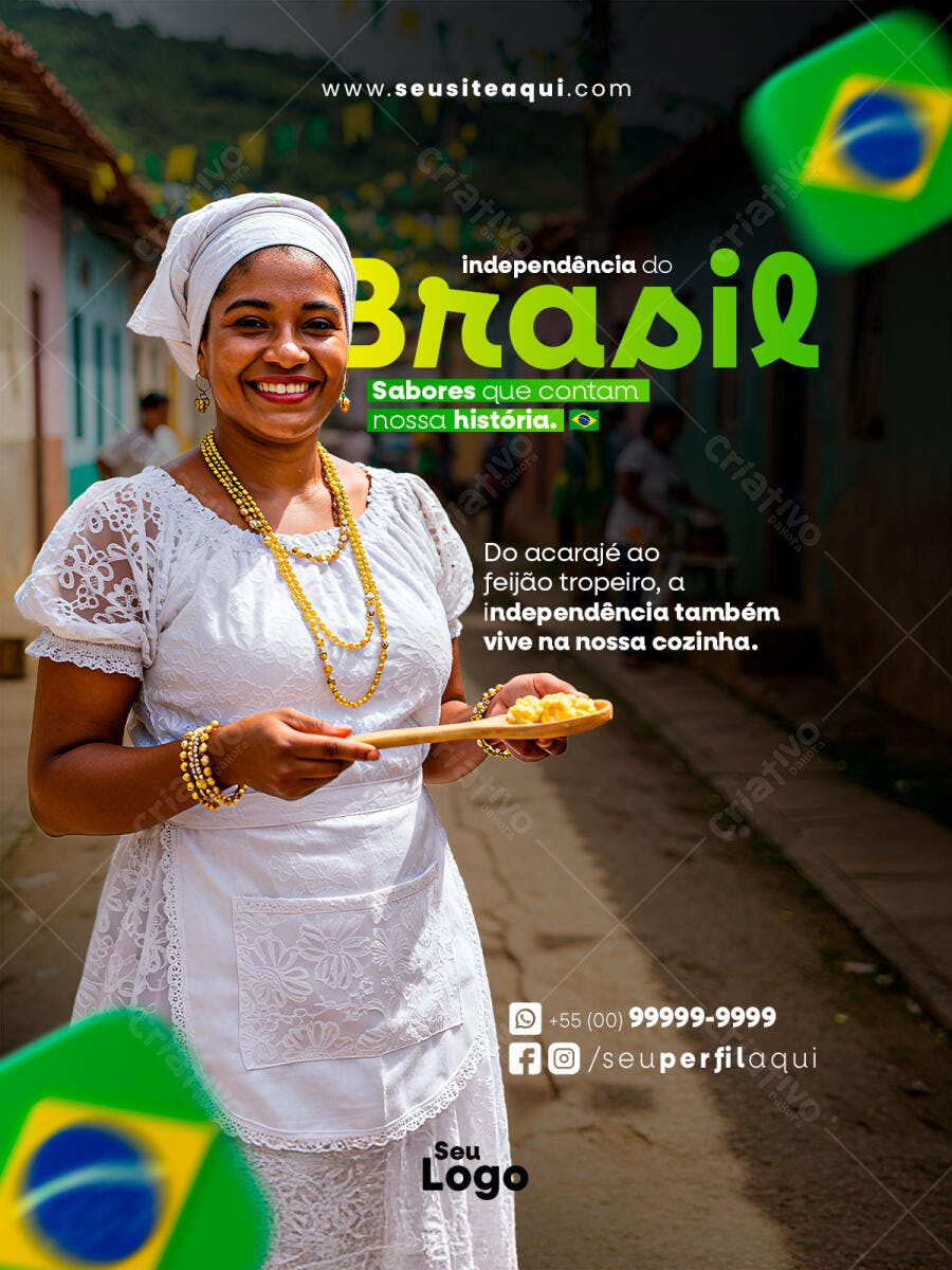 Flyer Independência do Brasil PSD Editável