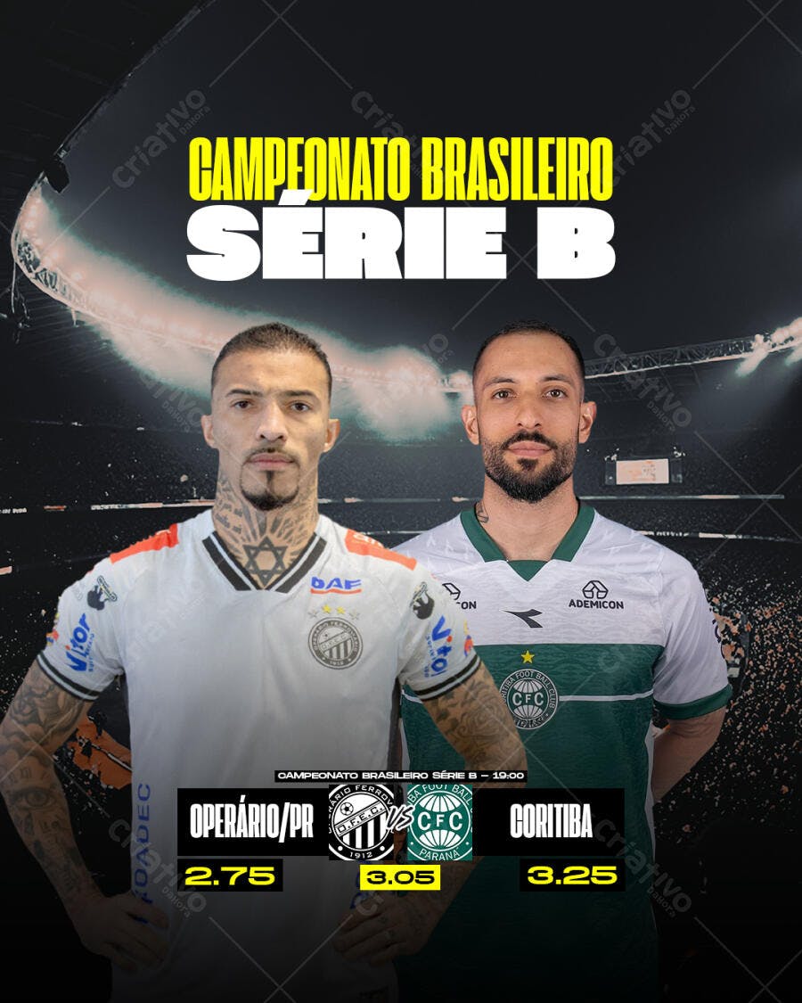 Flyer Campeonato Brasileiro Série B PSD Editável