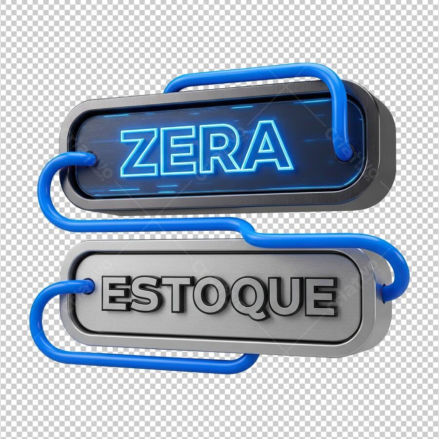 Badge Zera Estoque PNG com fundo transparente
