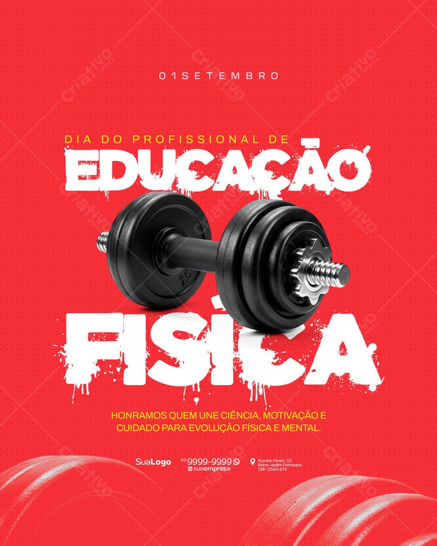 Flyer Dia do Profissional de Educação Física PSD Editável