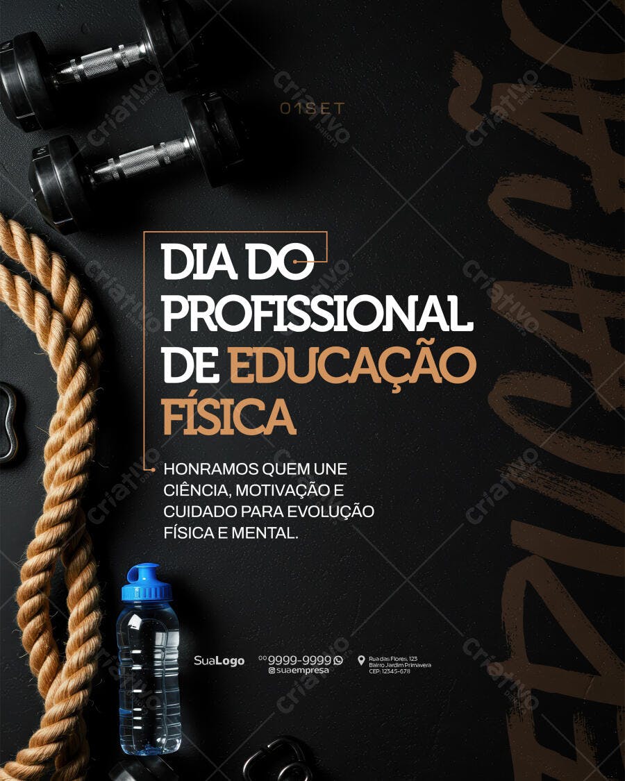 Flyer Dia do Profissional de Educação Física PSD Editável