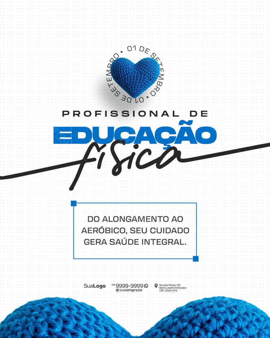 Flyer Dia do Profissional de Educação Física PSD Editável