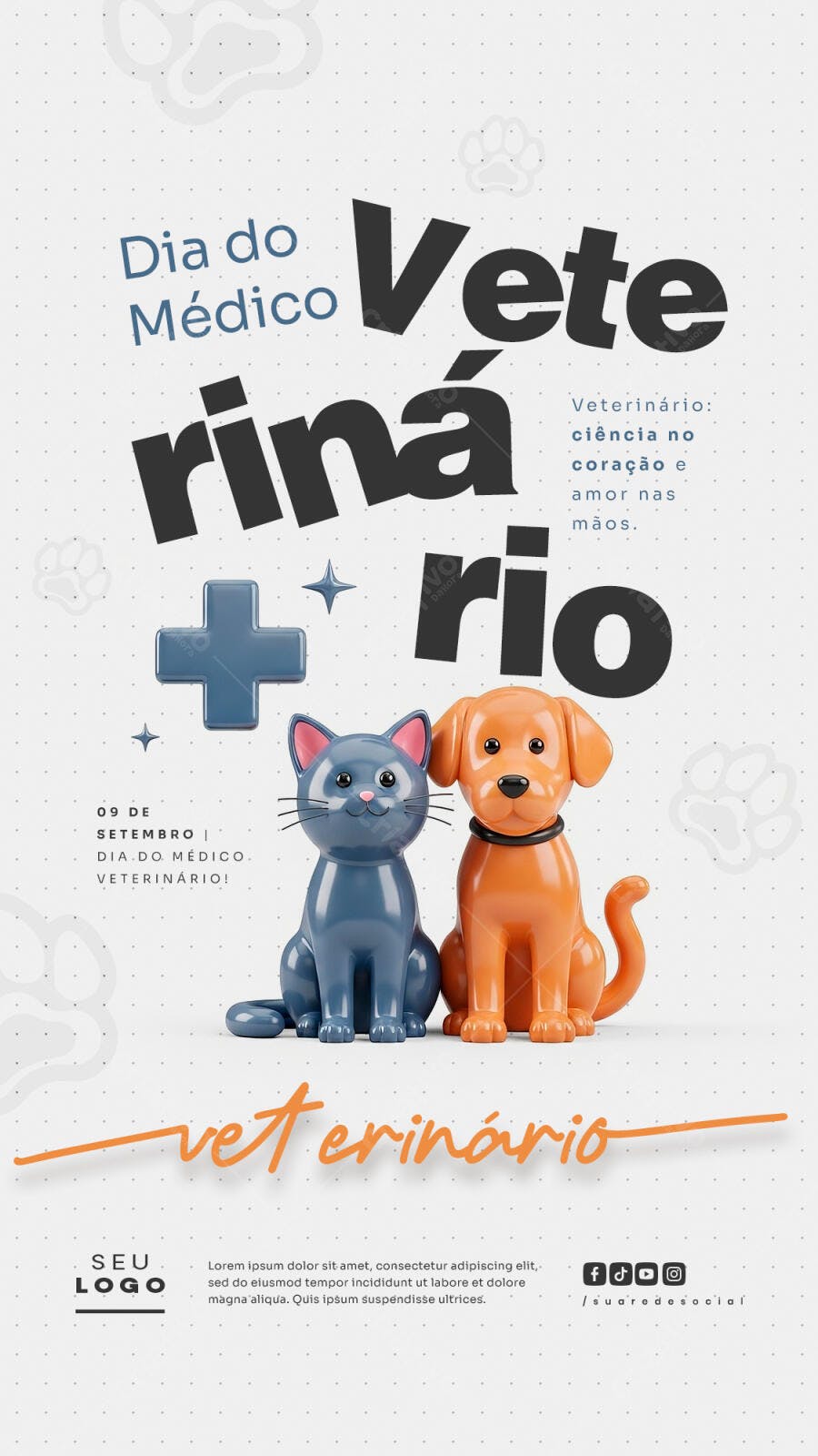 Flyer Dia do Médico Veterinário PSD Editável