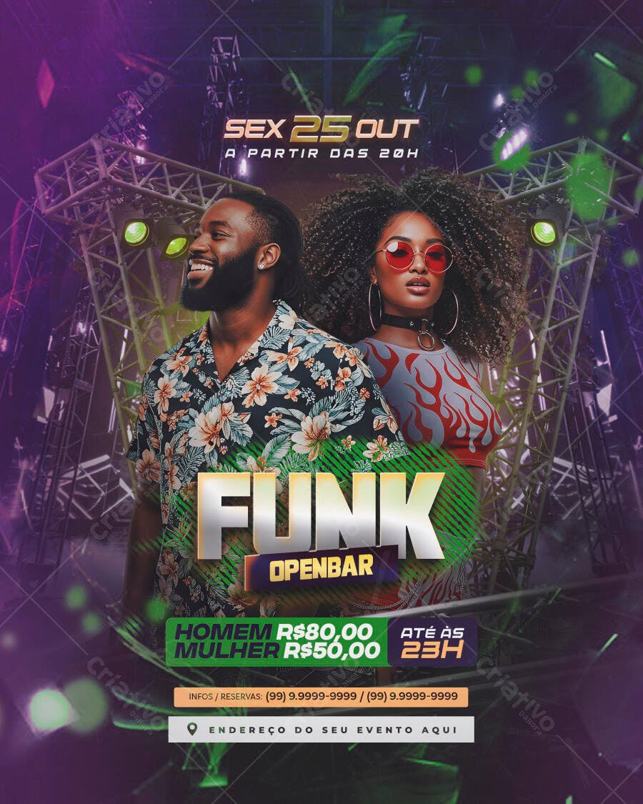 Flyer Festa Funk PSD Editável