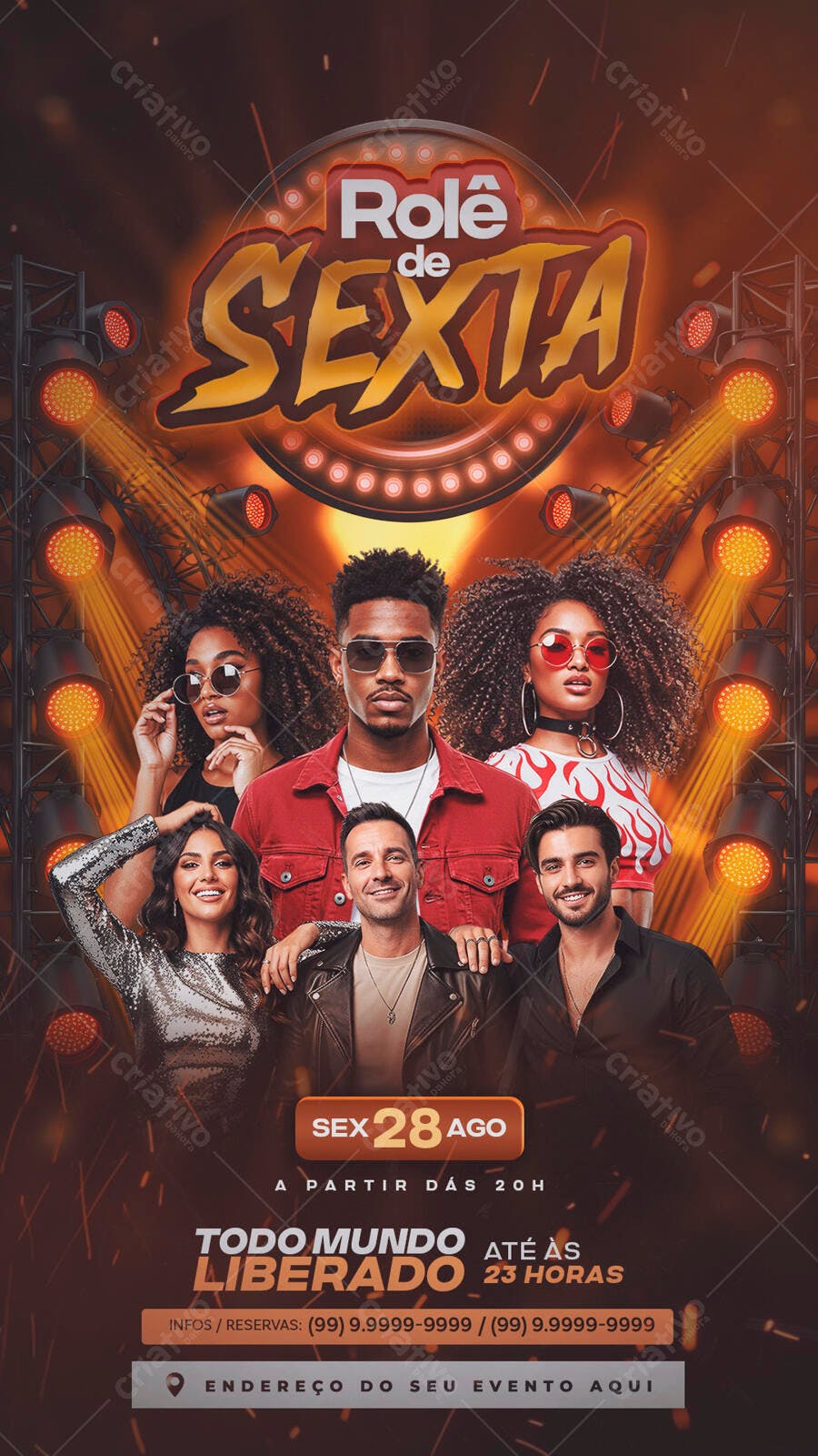 Flyer Festa Rolê de Sexta PSD Editável