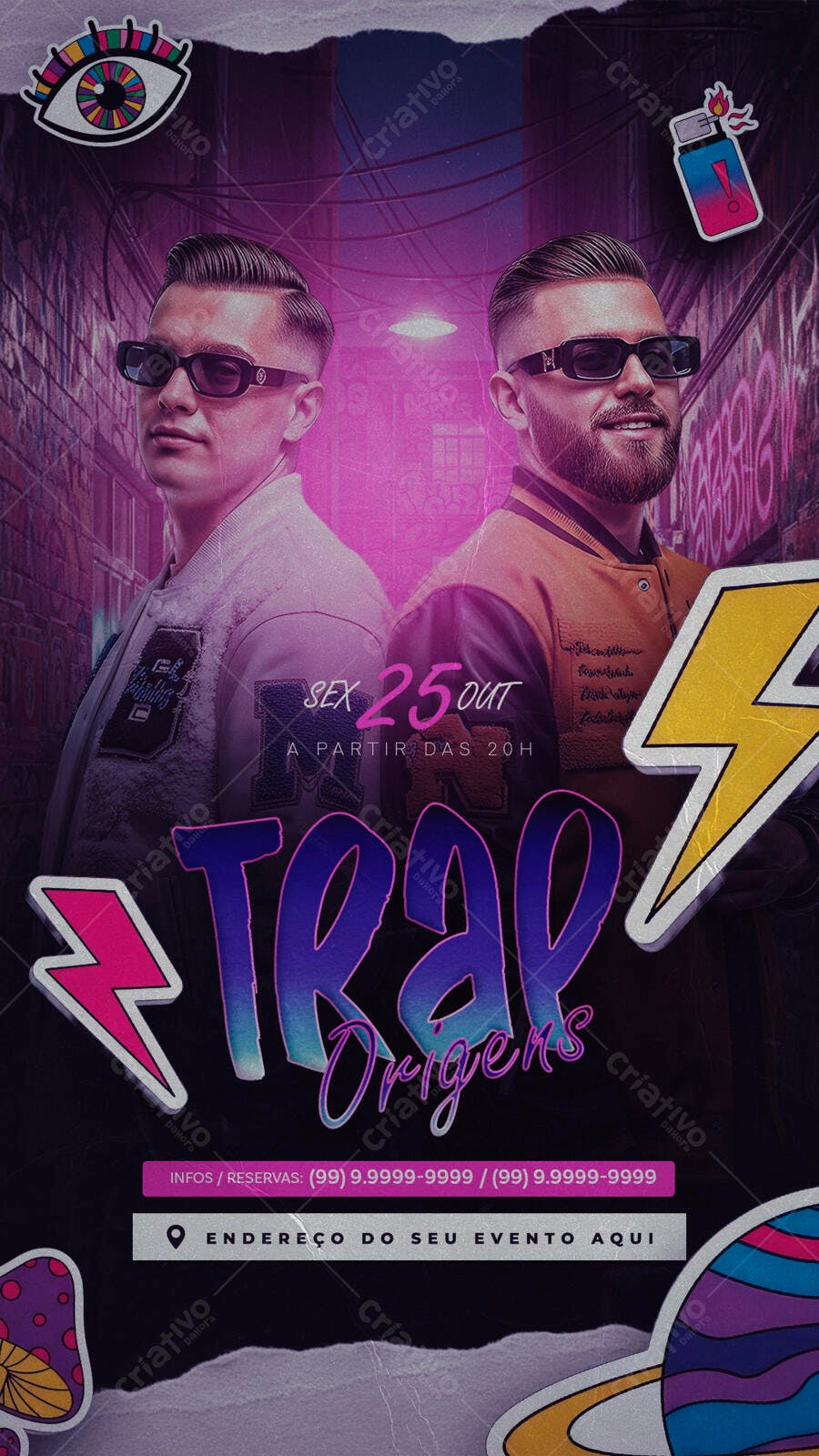 Flyer para Festa Trap PSD Editável