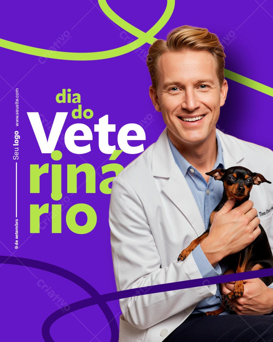 Flyer Dia do Veterinário PSD Editável