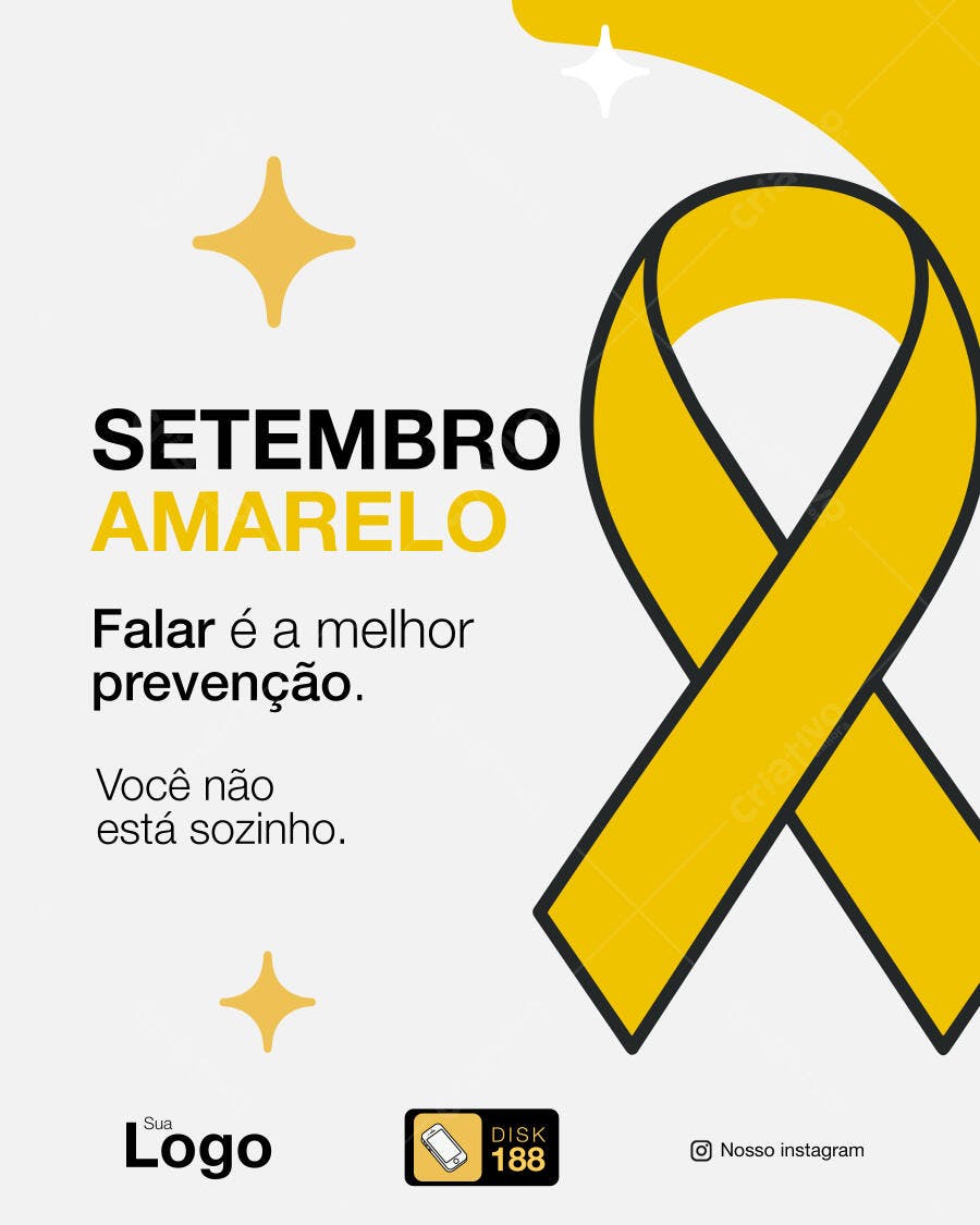 Post Setembro Amarelo PSD Editável