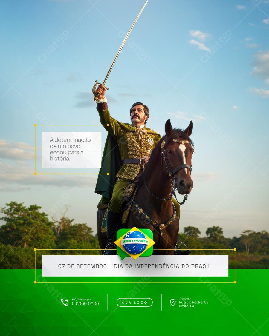 Flyer Dia da Independência do Brasil PSD Editável