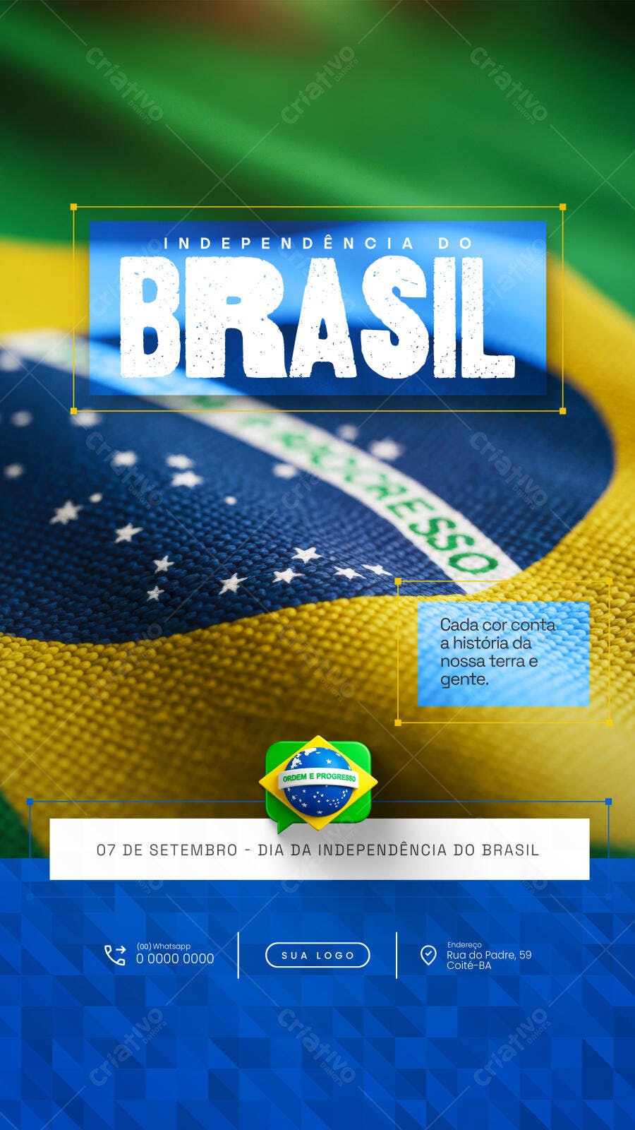 Flyer para 7 de Setembro PSD Editável
