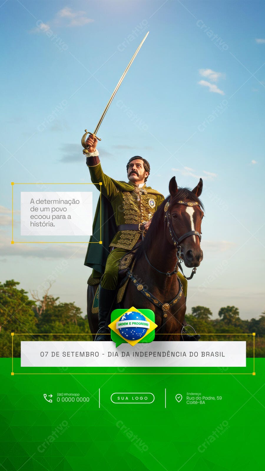 Flyer Dia da Independência do Brasil PSD Editável