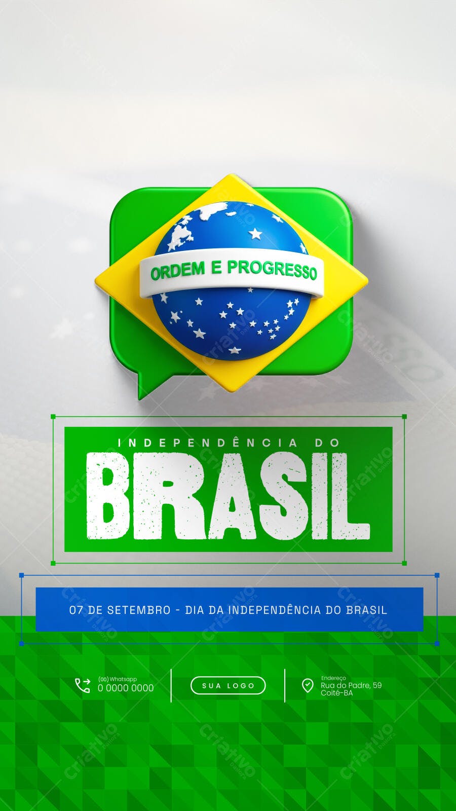 Flyer para 7 de Setembro PSD Editável
