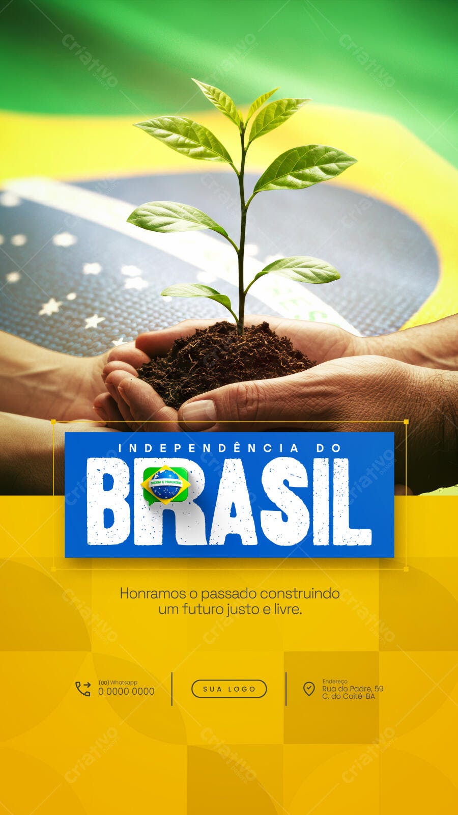 Flyer Independência do Brasil PSD Editável