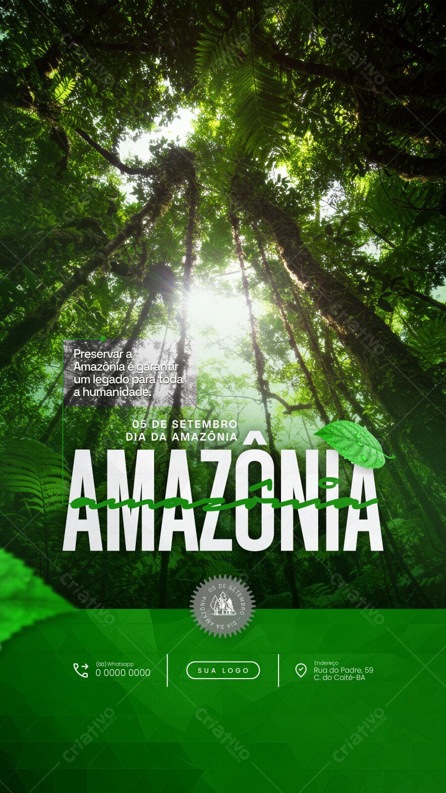 Flyer Dia da Amazônia PSD Editável