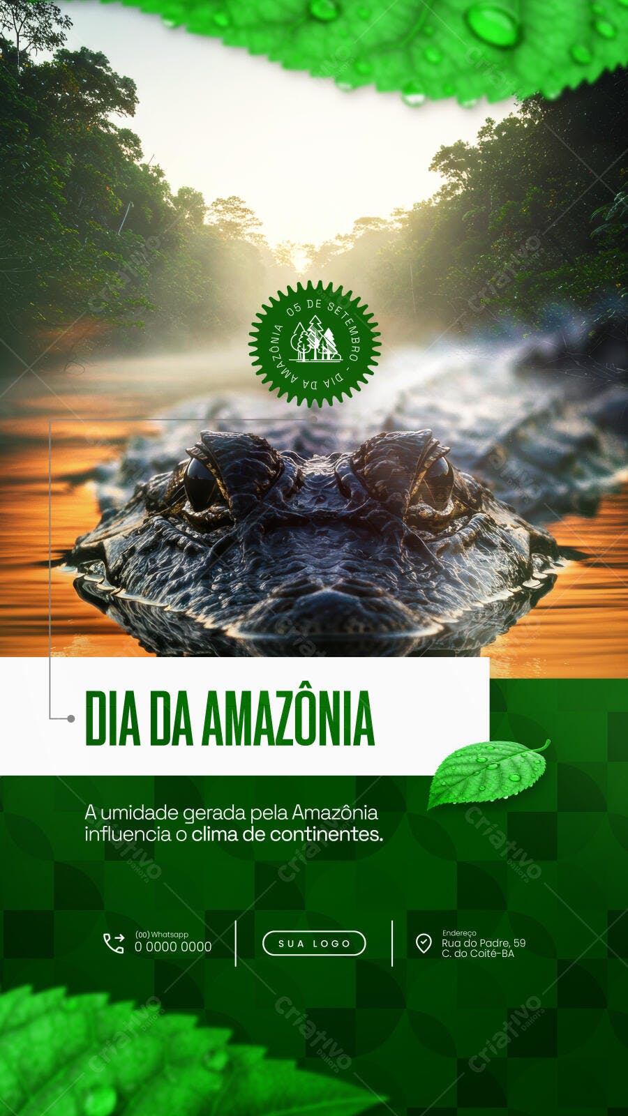Flyer Dia da Amazônia PSD Editável