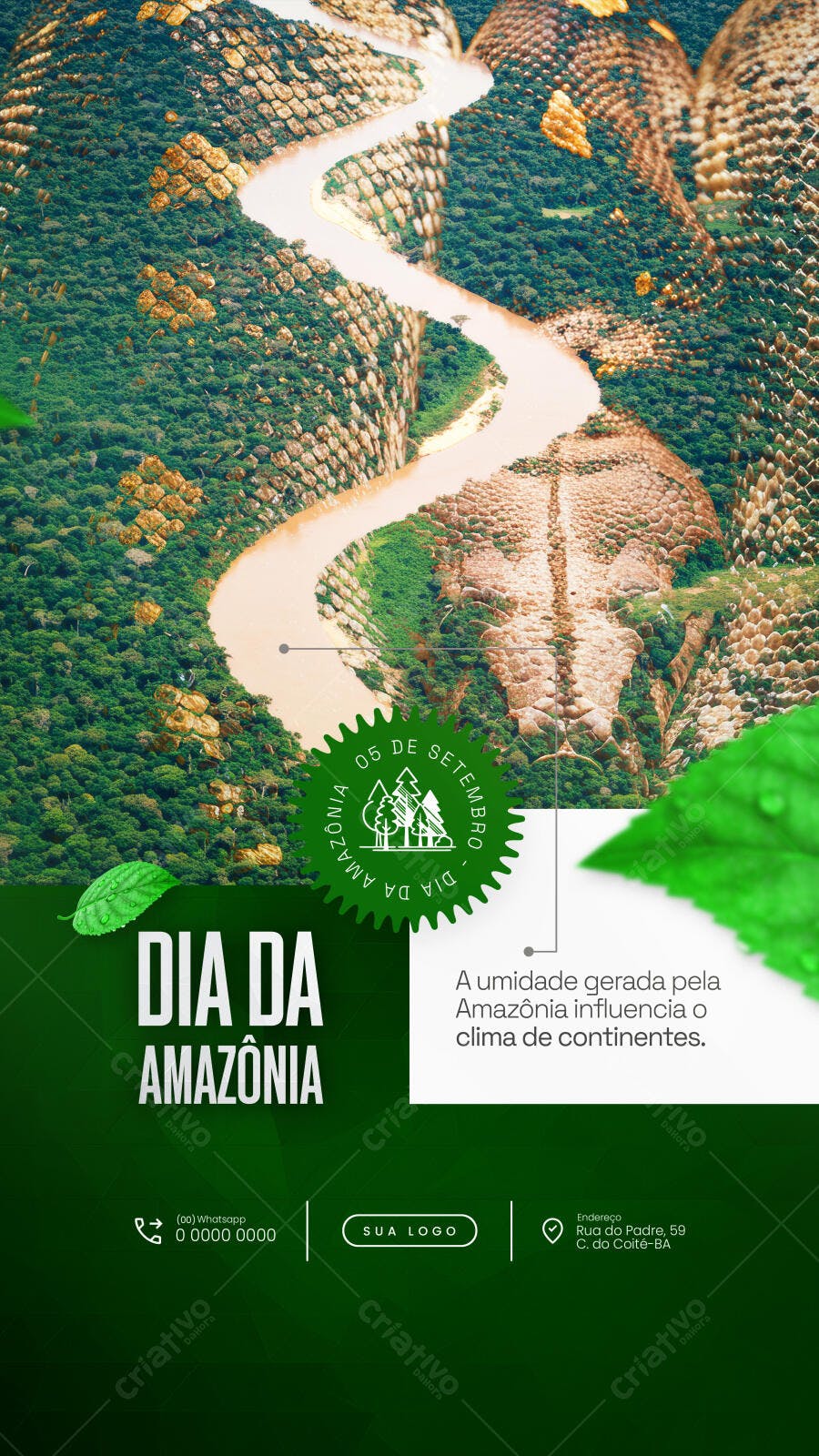 Flyer Dia da Amazônia PSD Editável