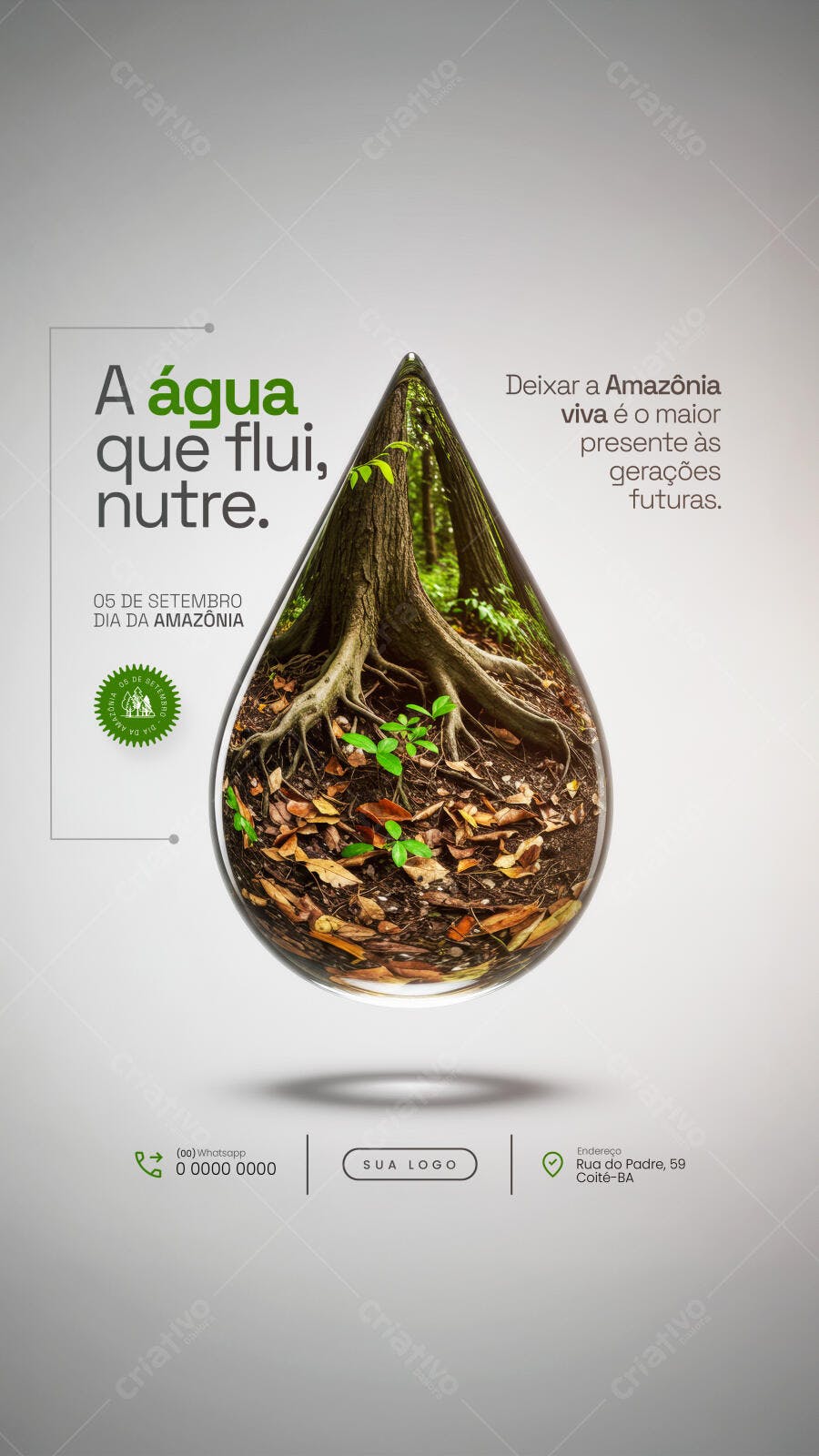 Flyer Dia da Amazônia PSD Editável