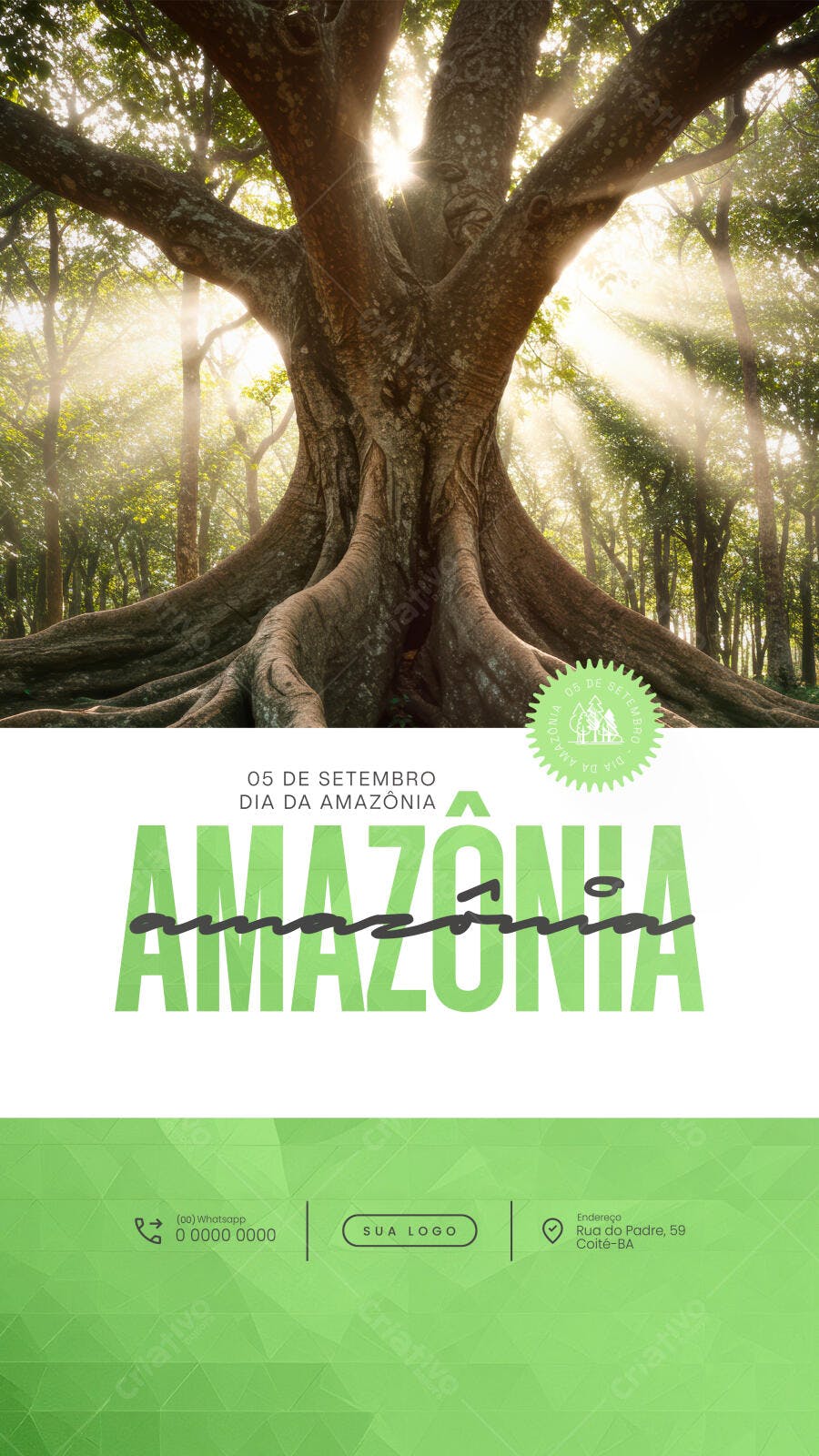 Flyer Dia da Amazônia PSD Editável