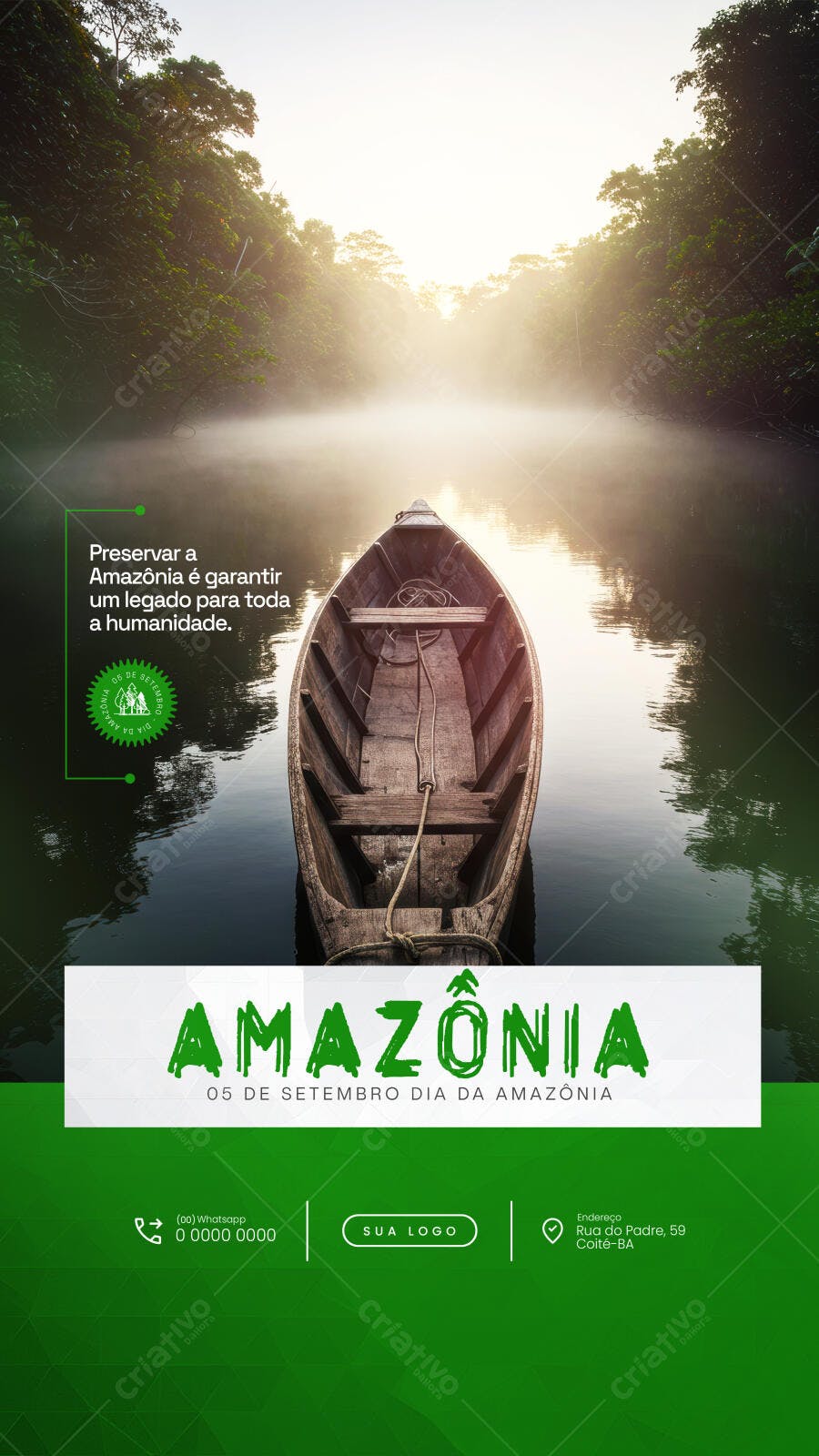 Flyer Dia da Amazônia PSD Editável