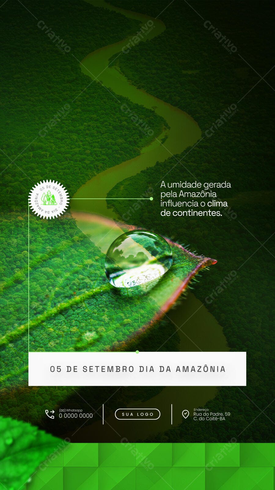 Flyer Dia da Amazônia PSD Editável